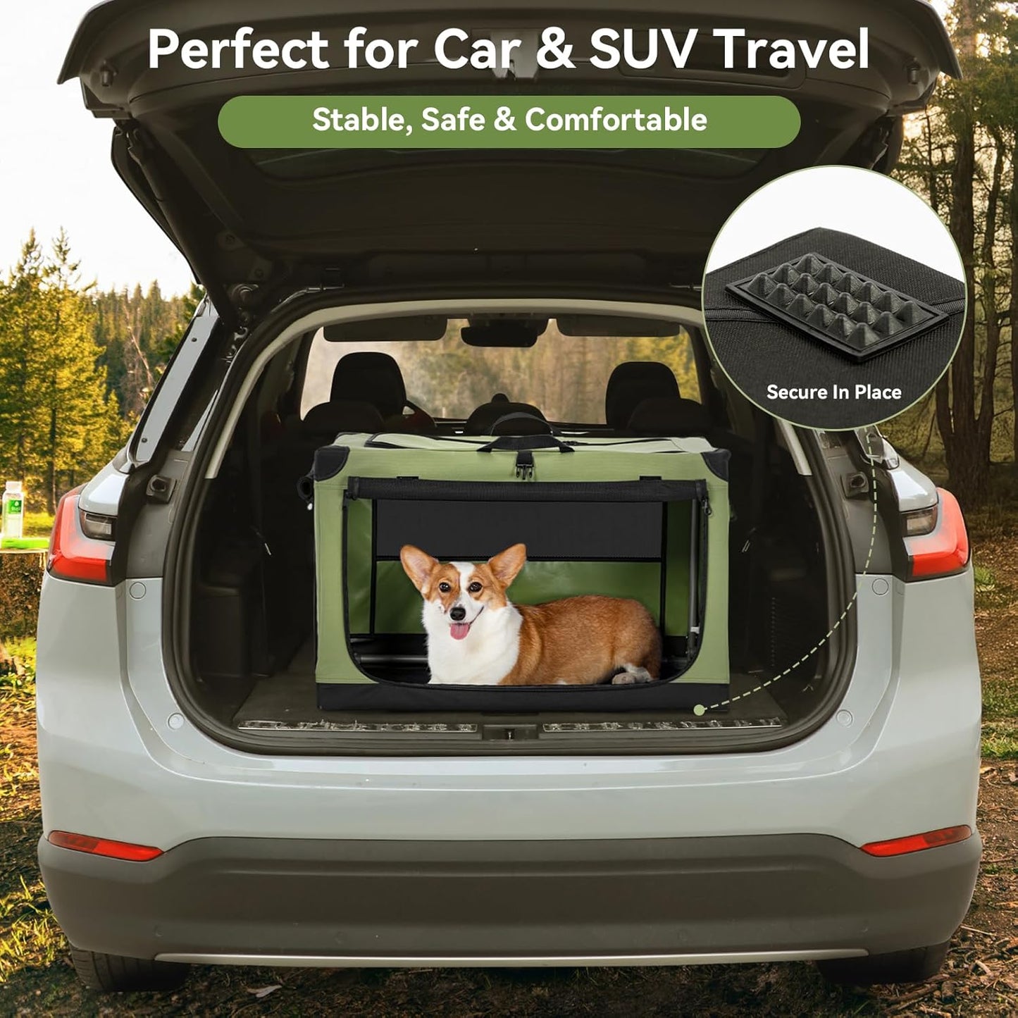 Portable Soft Collapsible Dog Crate for Indoor and Outdoor Soft-Sided Crate